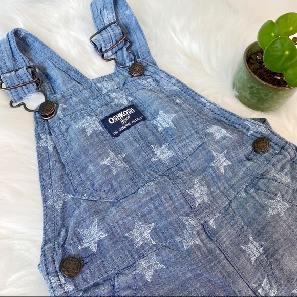 OshKosh star print baby overall shorts 12 months - Picture 2 of 5
